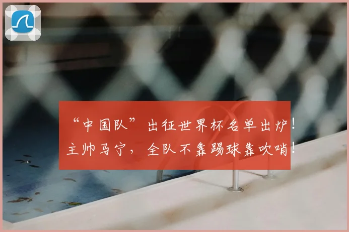 “中国队”出征世界杯名单出炉！主帅马宁，全队不靠踢球靠吹哨！